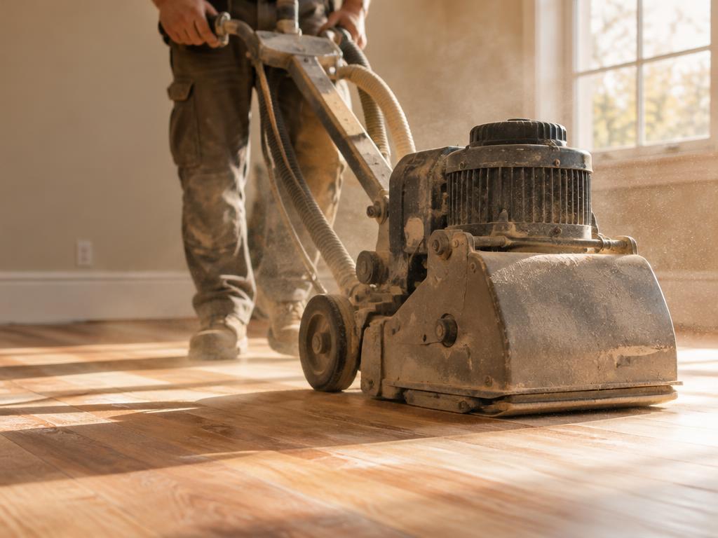 Pulido de piso de madera